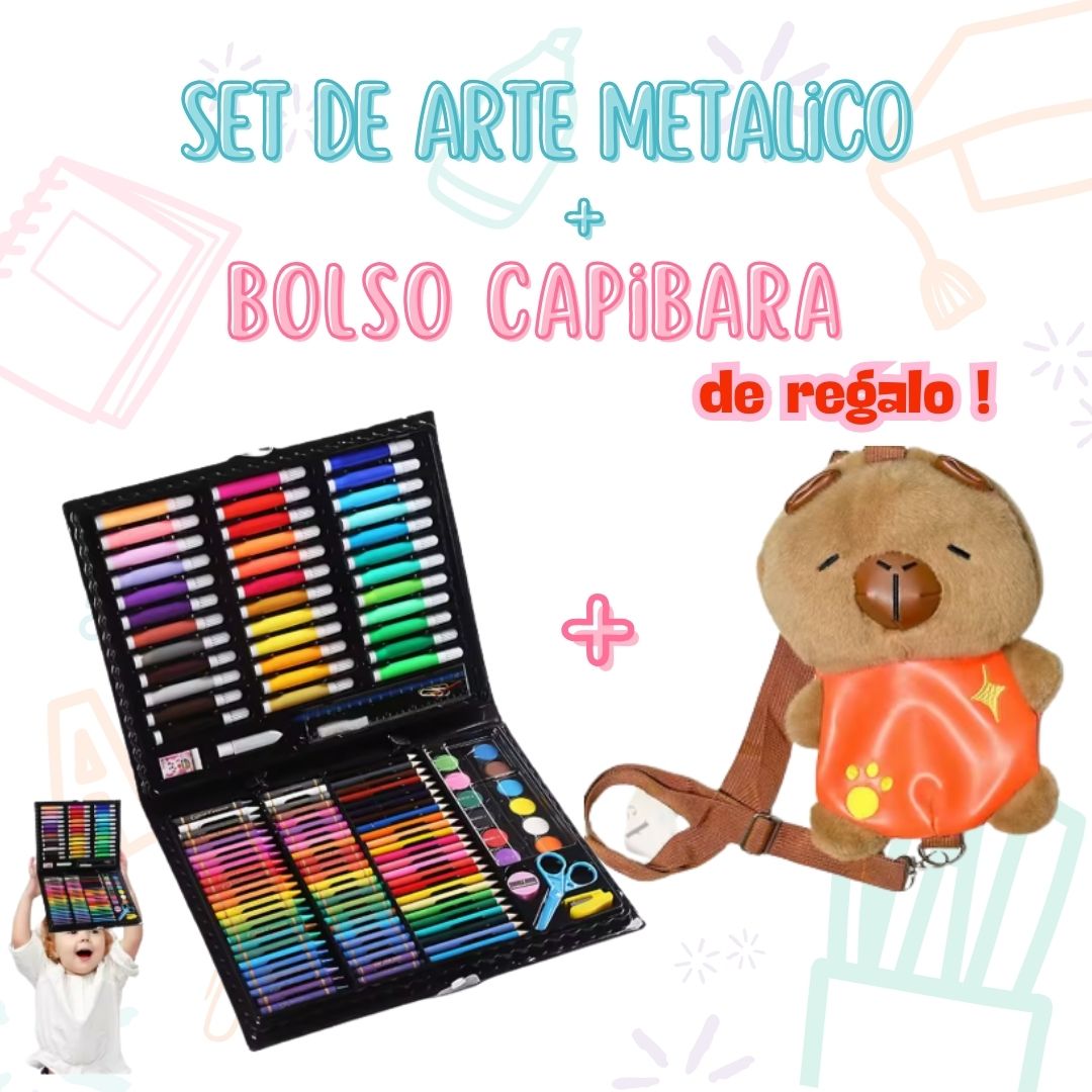 Set de Arte Metálico de 113 Piezas + Bolso de Regalo 🎁