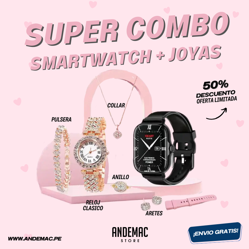 Set "Amor de Madre" 💖 2 Relojes + Joyas