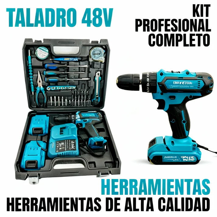 DrillMaster Pro™ - Kit Profesional + 2 Baterías + 30 Accesorios