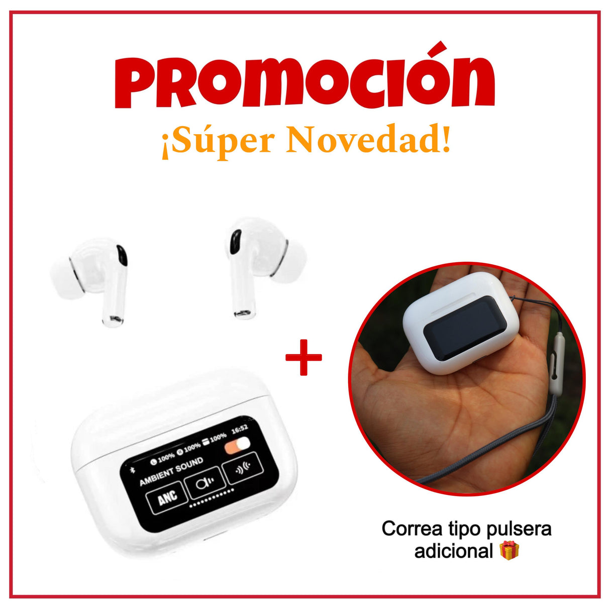 AirPods Pro 2 Ultra con PANTALLA TACTIL y tecnología ANC+ENC