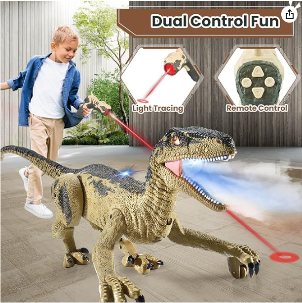 Velociraptor + 2 Controles (Remoto y Láser)