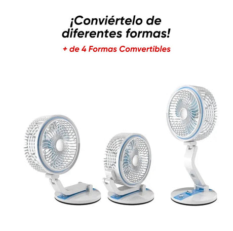 Ventilador Portatil y Oficina 4 en 1 con Linterna